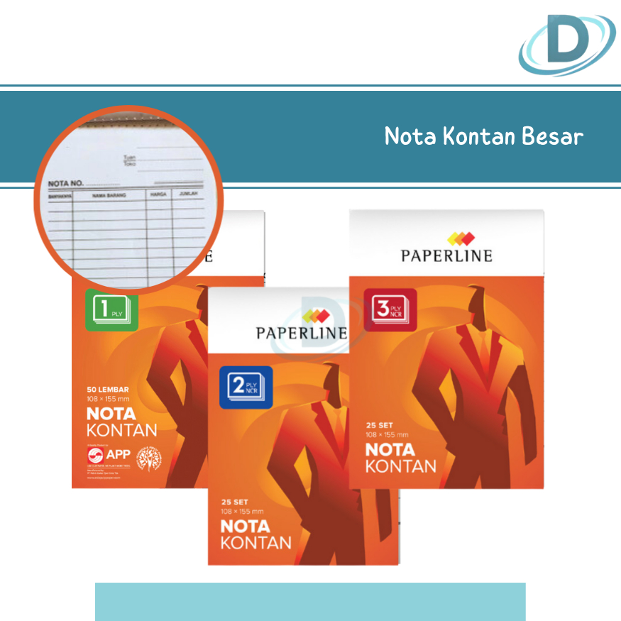 Jual Nota Kontan Besar 1ply, 2ply, & 3ply (1pack : 10pcs) | Shopee ...