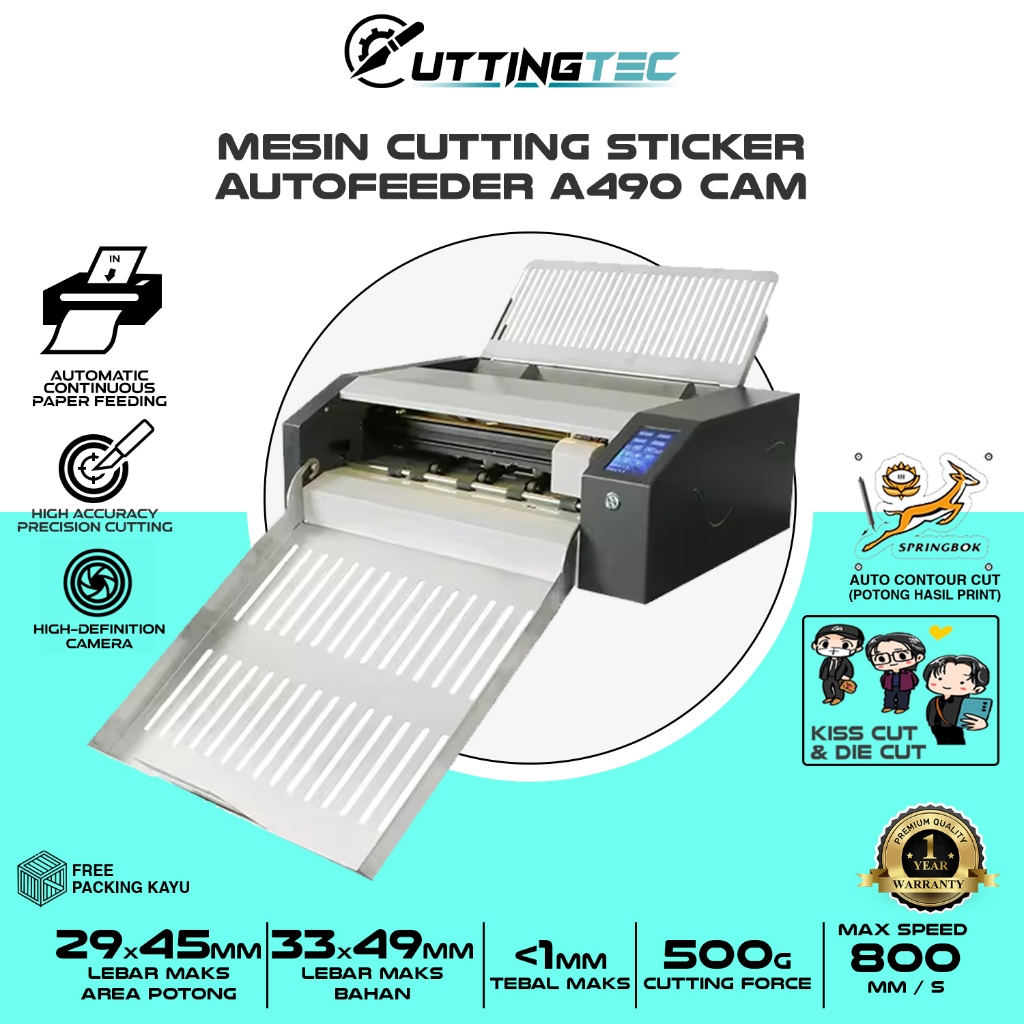 Jual Mesin Cutting Sticker Auto Feeder A490 Camera Auto Contour Cut ...