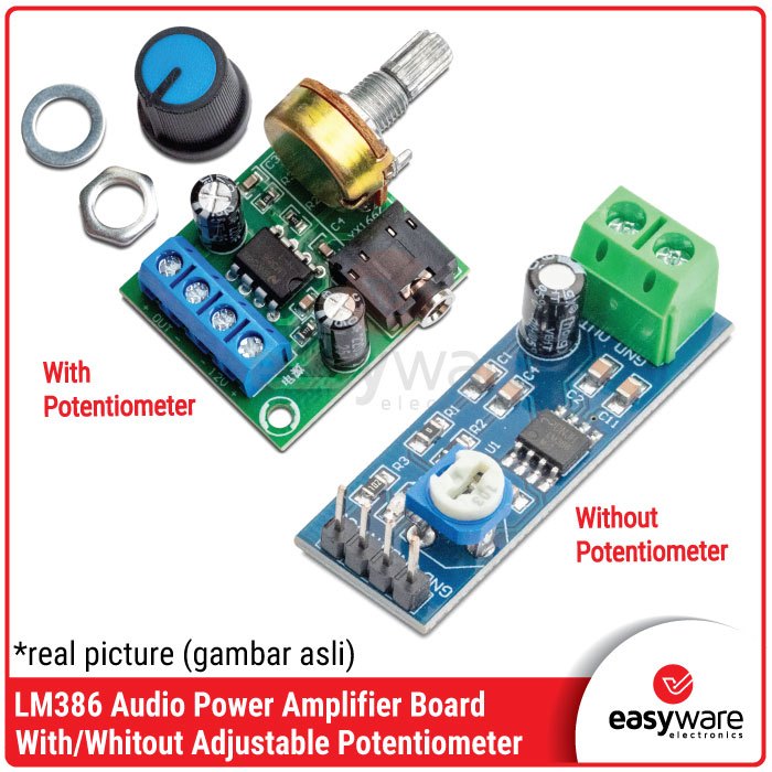 Jual LM386 AUDIO AMPLIFIER MODULE LM386 MODULE AMPLIFIER WITH / WITHOUT ...