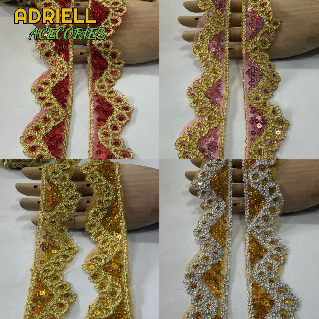 Jual Renda India,Renda Emas Payet,Renda India Cantik Harga Permeter ...