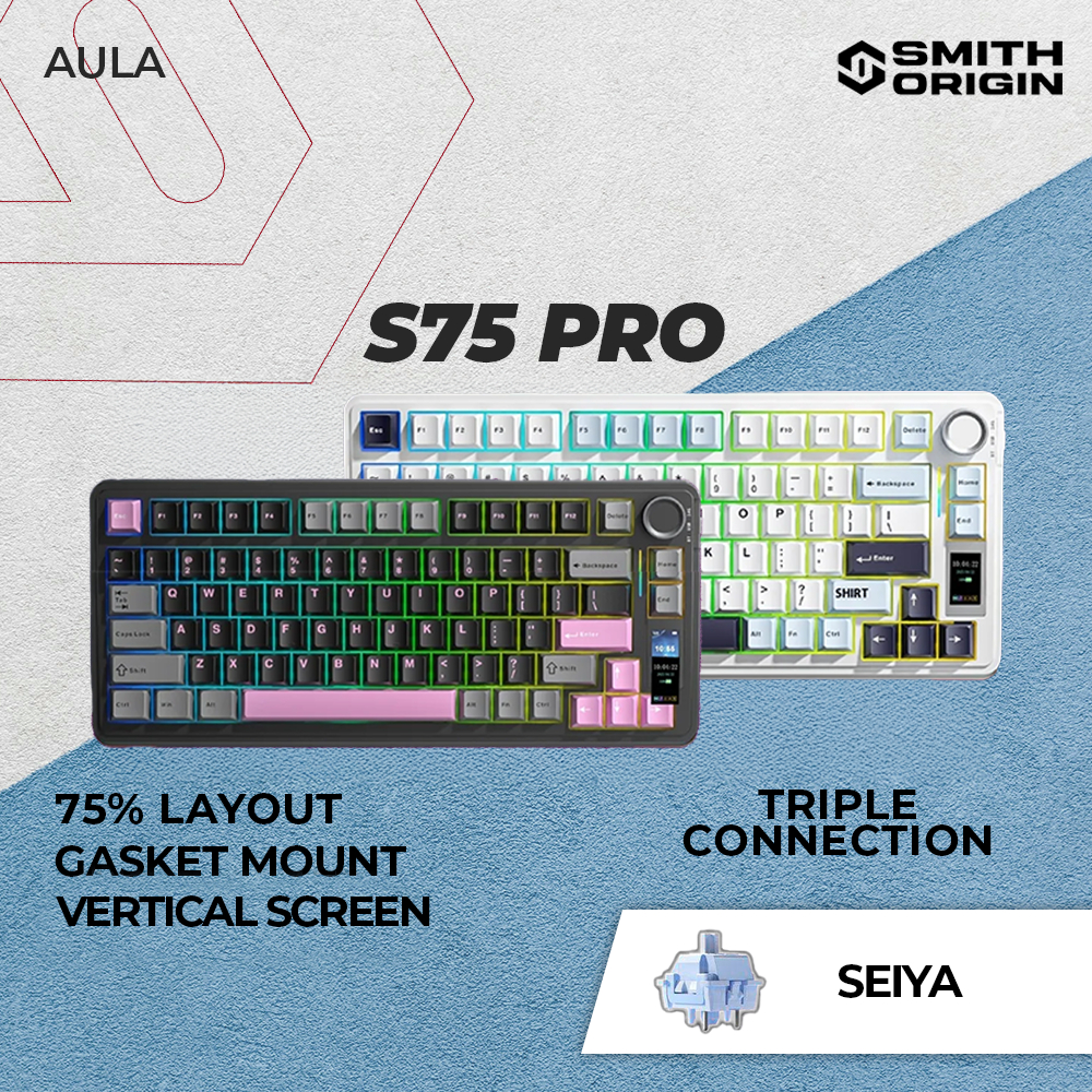Jual AULA S75 PRO Trimode Wireless Gasket Mount Mechanical Keyboard ...