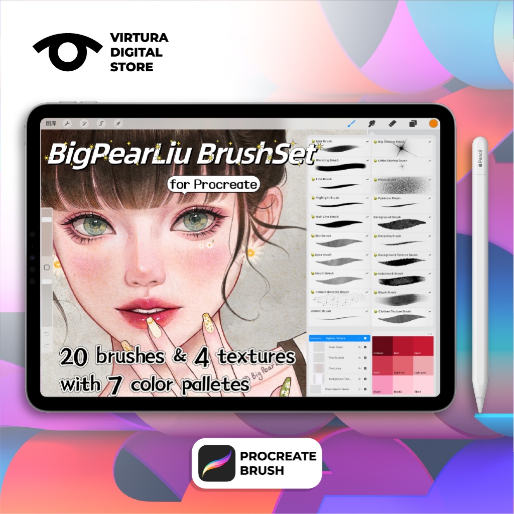 Jual Procreate Texture Brushes by BigPear Liu PB00008 | Shopee Indonesia