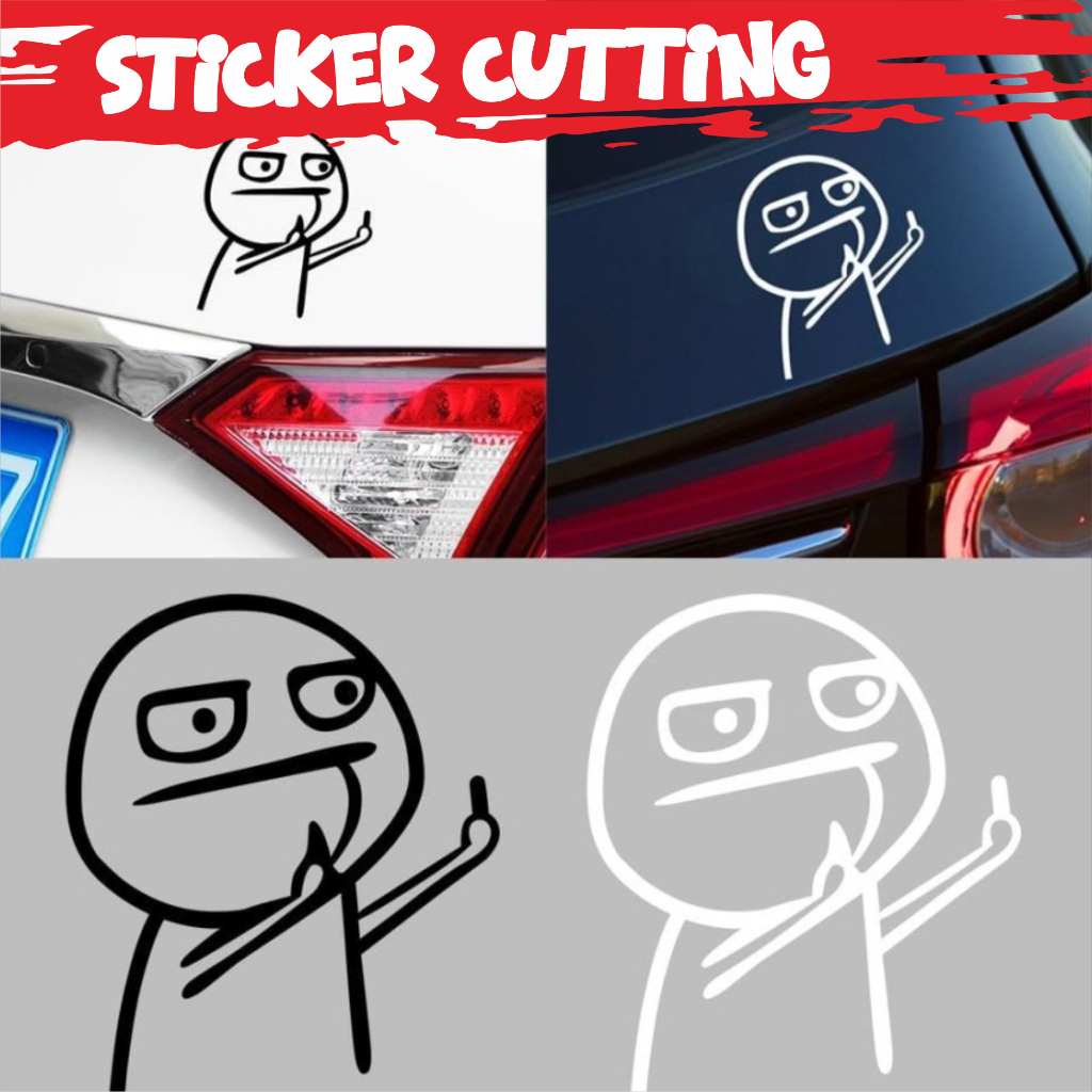 Jual Stiker Meme Fck Cutting Sticker Fu Ck Anti Air Shopee Indonesia
