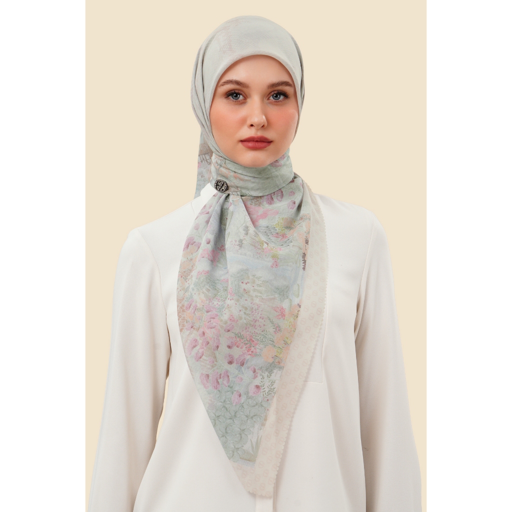 ZYTADELIA Arabella Scraves Series Printed Scarf Hijab Segi Empat Hijab Aire Voile Hijab Premium Hijab Motif