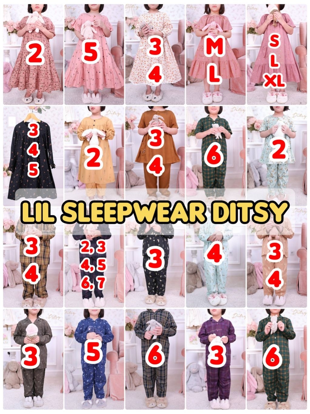 Jual Ditsy Little Sleepwear Pajamas, Summer, Nightdress - Sleepwear ...