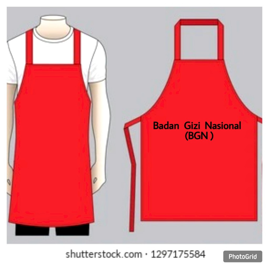 Jual Perlengkapan APD Apron Celemek Dapur MBG SPPG bisa tambah nama ...