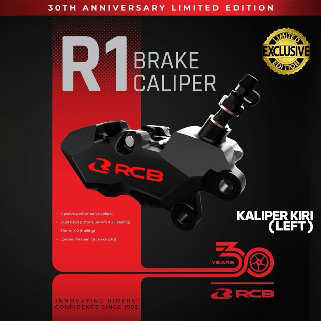 Jual KALIPER DEPAN RCB R1 SERIES 4 PISTON (KIRI) KALIPER RCB R1 ...