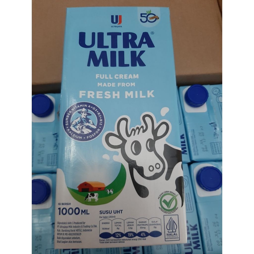 Jual ULTRA UHT 1 Liter || 1 dus || 12 pack || INSTAN | Shopee Indonesia