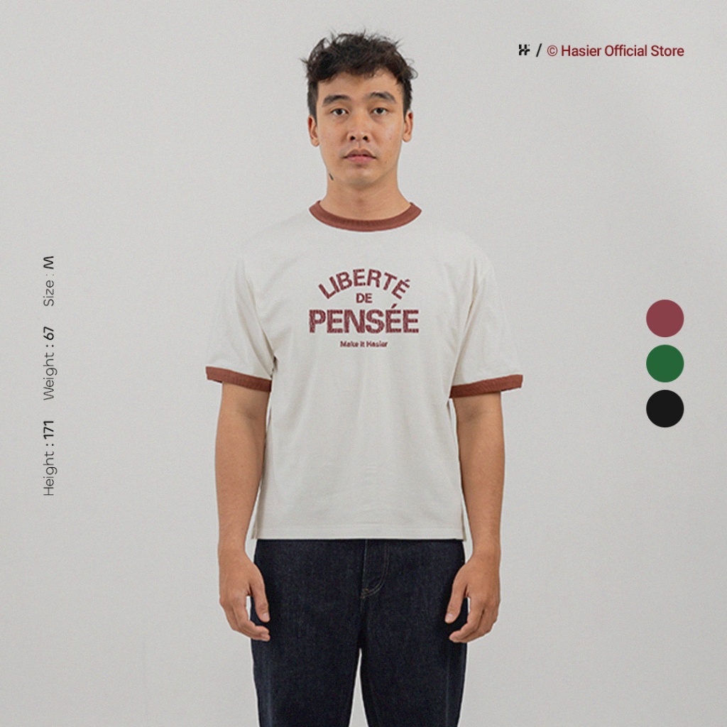Jual HASIER Heavyweight Oversized Boxy Ringer Core T-Shirt 