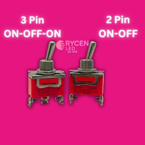 Jual Toggle Switch 2 Kaki 3 Kaki 15A 2 Pin On Off 1021 3 Pin 1122 On ...