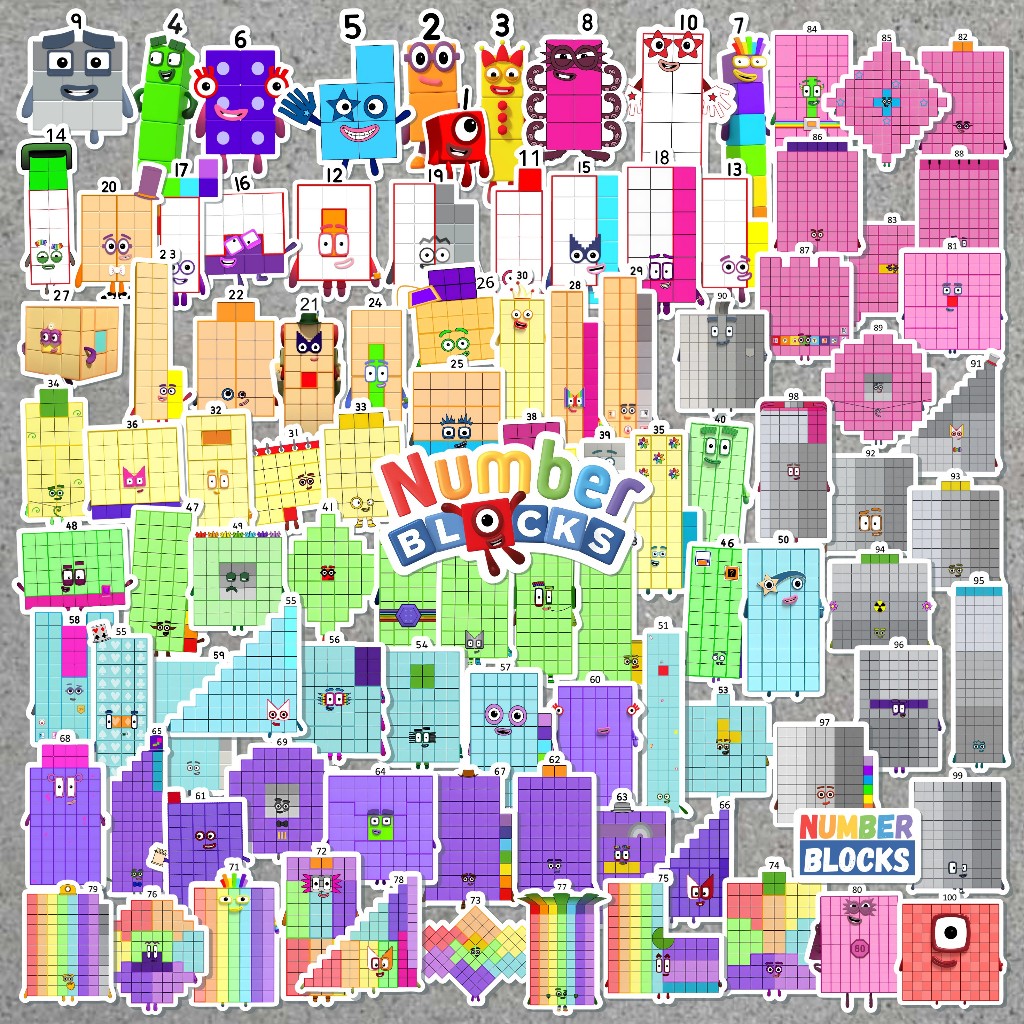 Jual Stiker Numberblocks 100 Koleksi edukasi anak | Shopee Indonesia