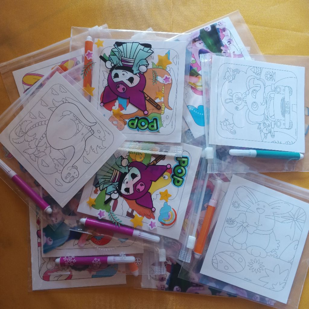 Jual Spidol Gambar mewarnai anak gambar random isi 10 pcs | Shopee ...