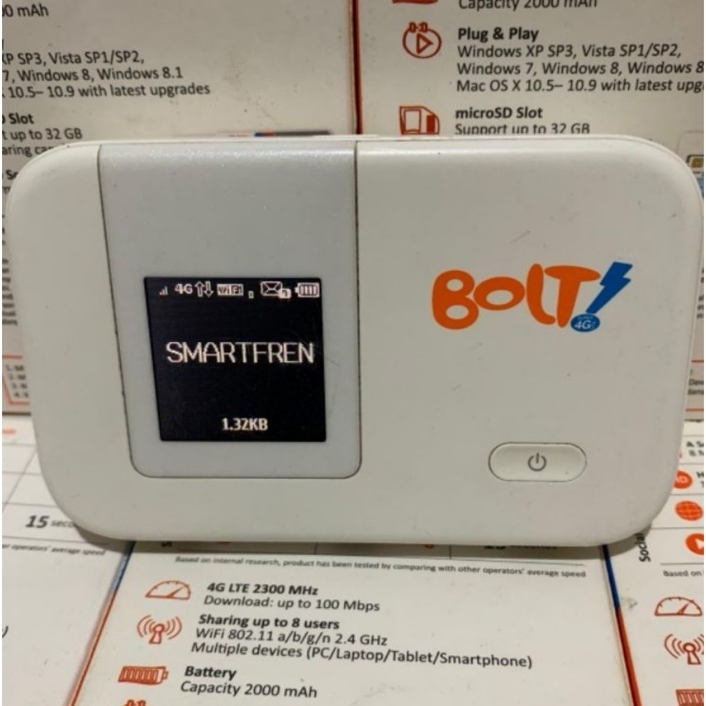 Jual Modem Wifi 4G LTE E5372s Huawei Bolt Slim 1 MiFi Orion MF90 Unlock ...