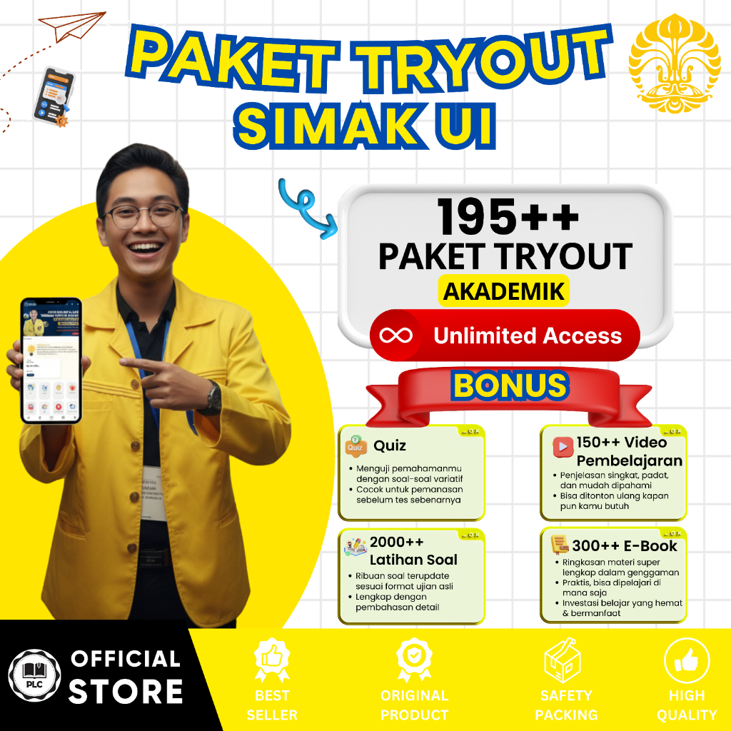 Tryout Online SIMAK UI 2026 E-Learning Aplikasi CAT CBT Online SIMAK UI 2026 + Pembahasan