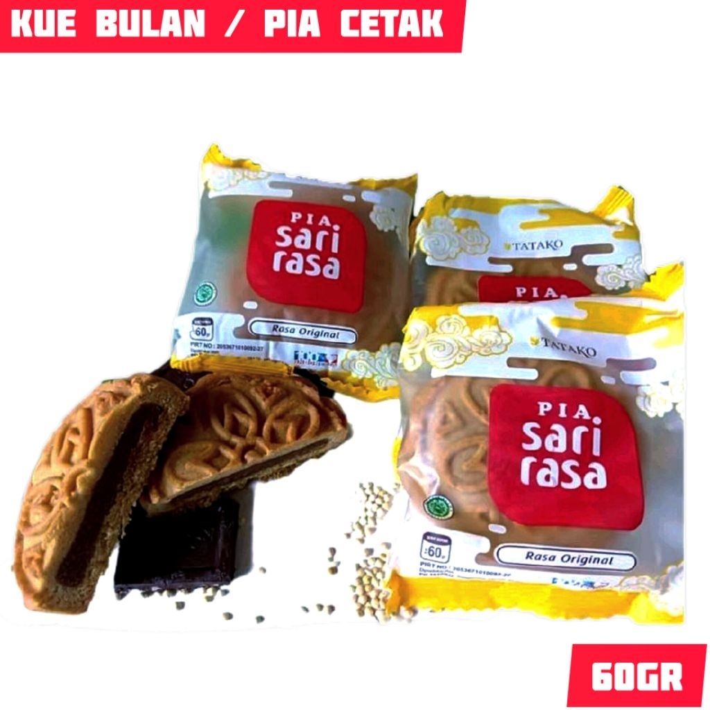 Jual Kue Bulan Sari Rasa Coklat Pia Bakpia Original 60gr Tatako 1Pcs ...