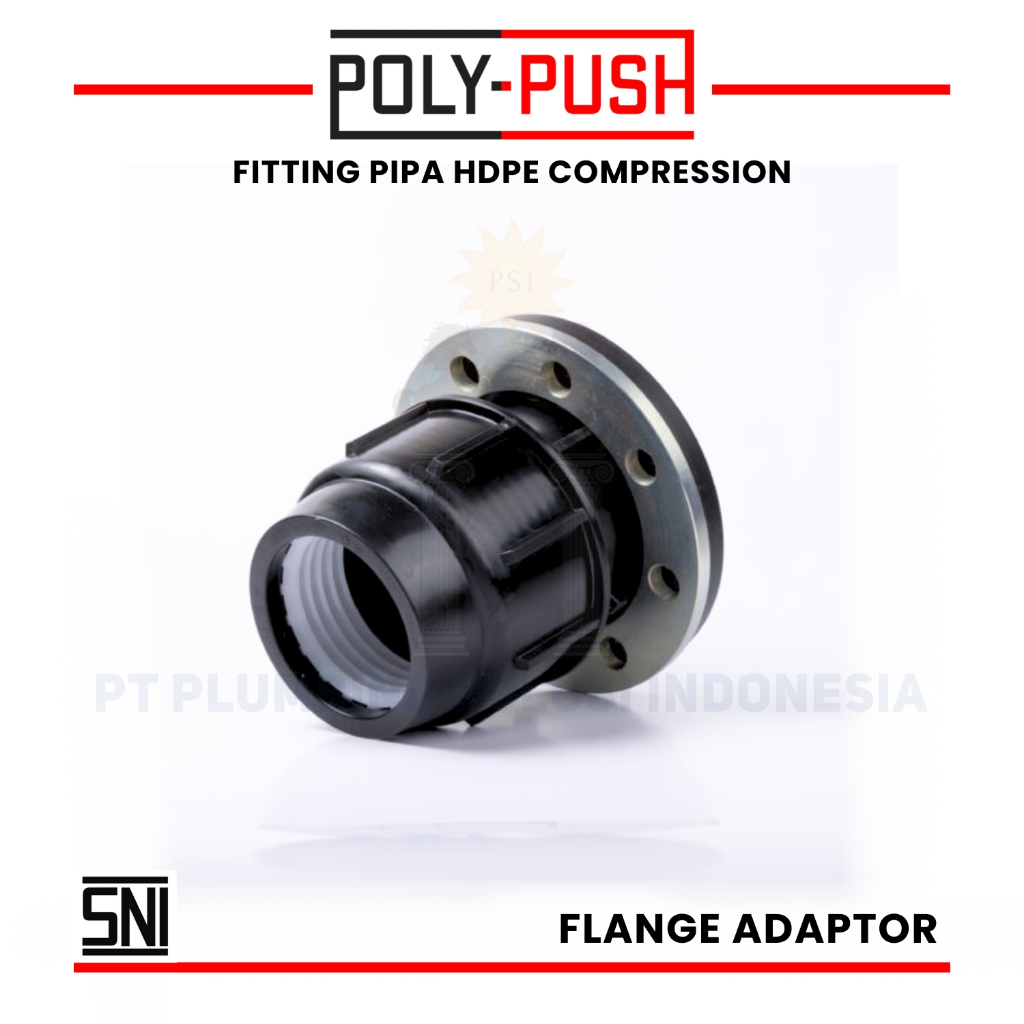 Jual Poly Push Flange Adaptor Compression 3 Inch / 90 mm PN 16 Fitting ...