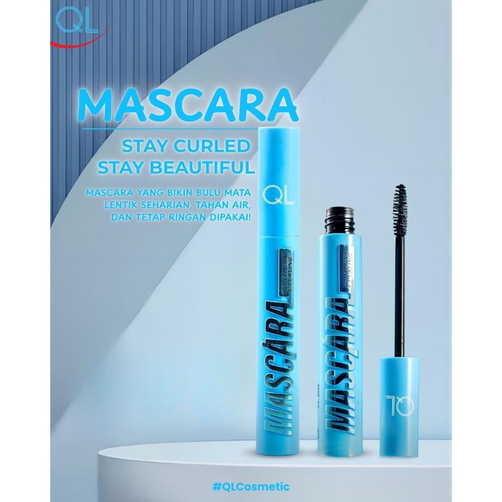Jual QL Cosmetic Waterproof & Curling Mascara - 8 ML | Shopee Indonesia