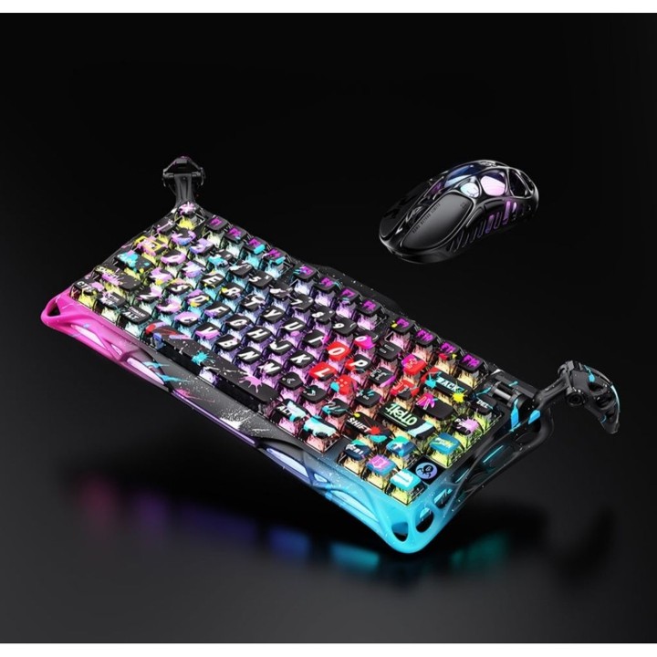 GravaStar HE 8000Hz Ultra Fast Hall Effect Gaming Set V75 Neon Graffiti Keyboard