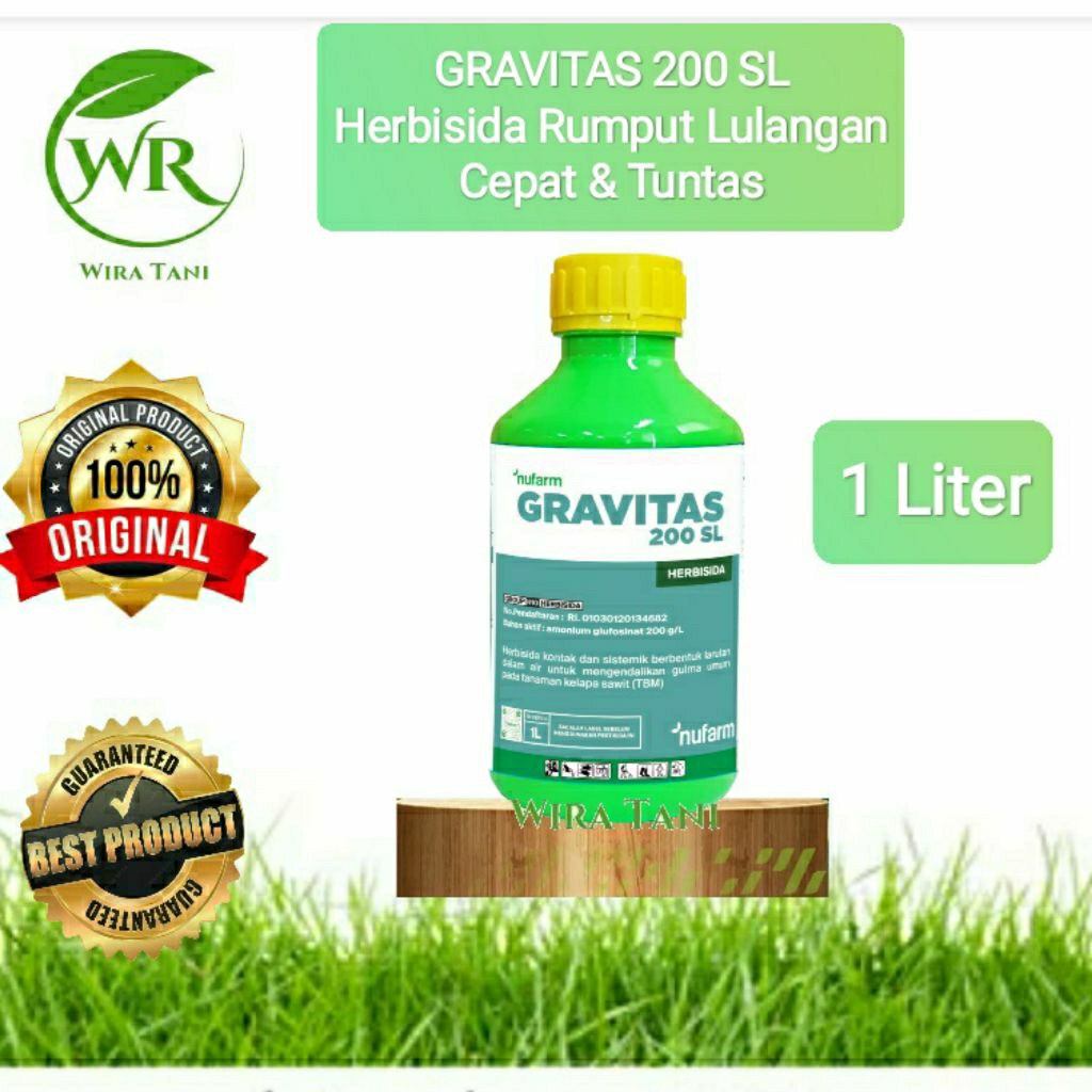 Jual GRAVITAS [Roundup] 200 SL 1 liter Herbisida racun rumput lulangan ...