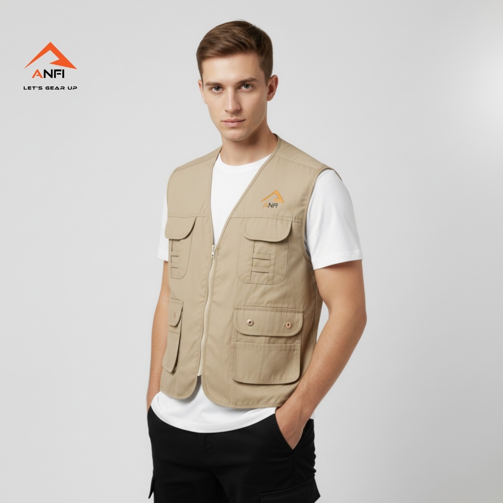 Jual ANFI Vest Trooper – Rompi Tactical Khaki Cotton Baby Canvas ...