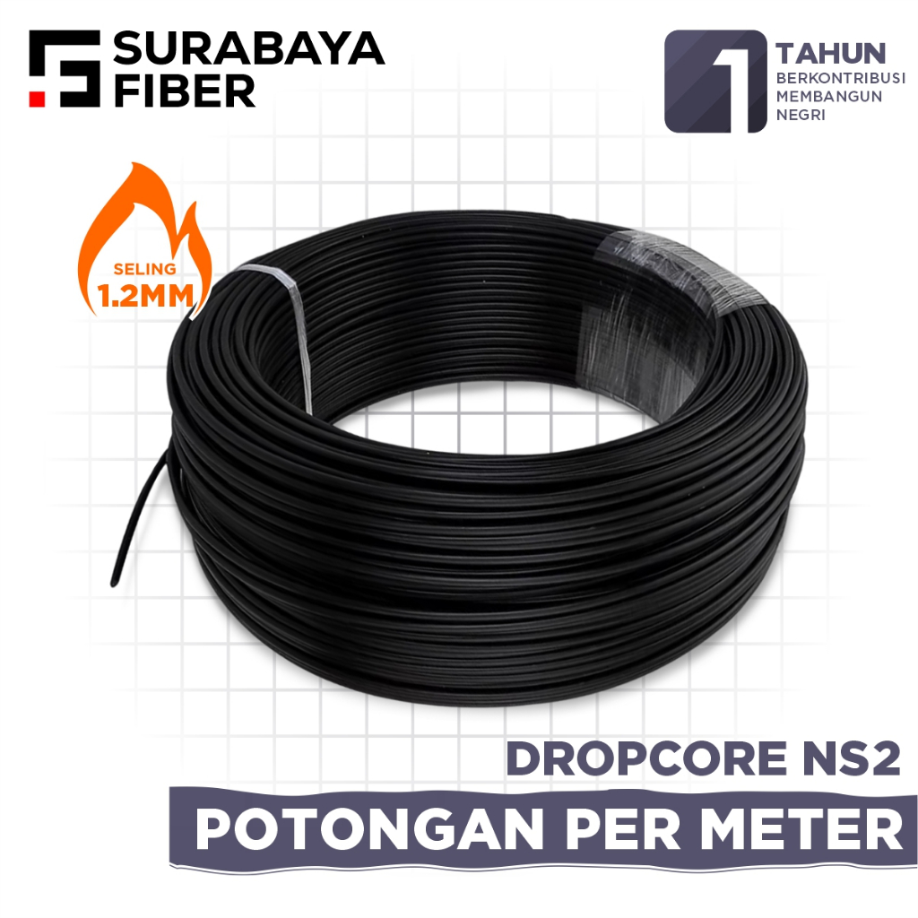 Jual Dropcore NS2 1.2mm G657A2 Anti-Bending Potongan / Ecer Per Meter ...