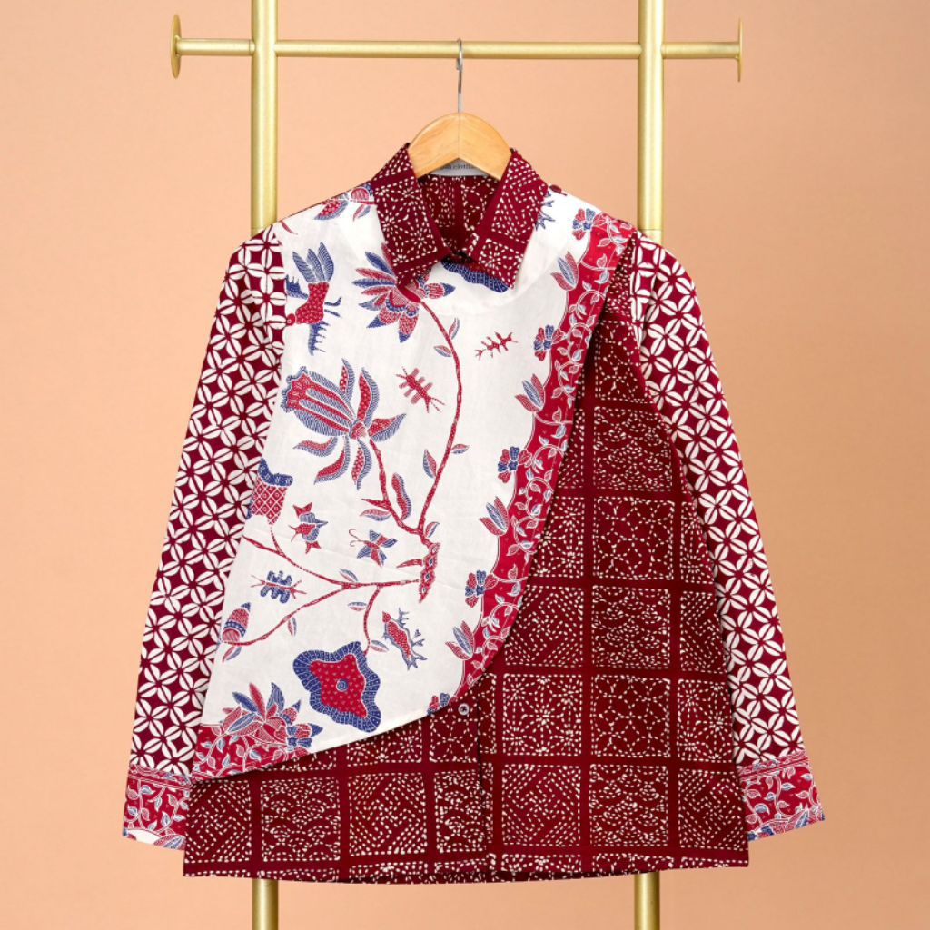 Atasan Wanita Batik AMIRA MAROON A1169