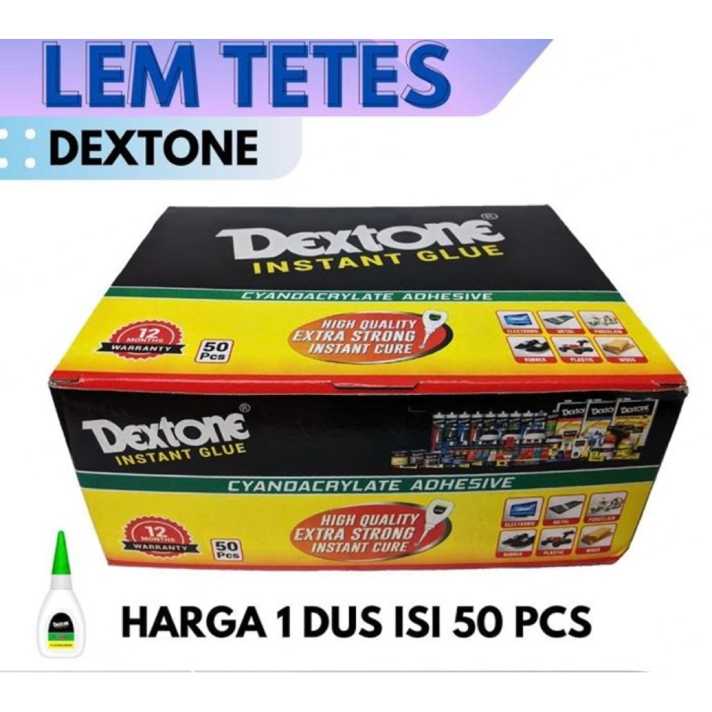 Jual LEM KOREA DEXTONE 1 BOX ISI 50 PCS LEM TETES LEM G DEXTONE ASLI ...