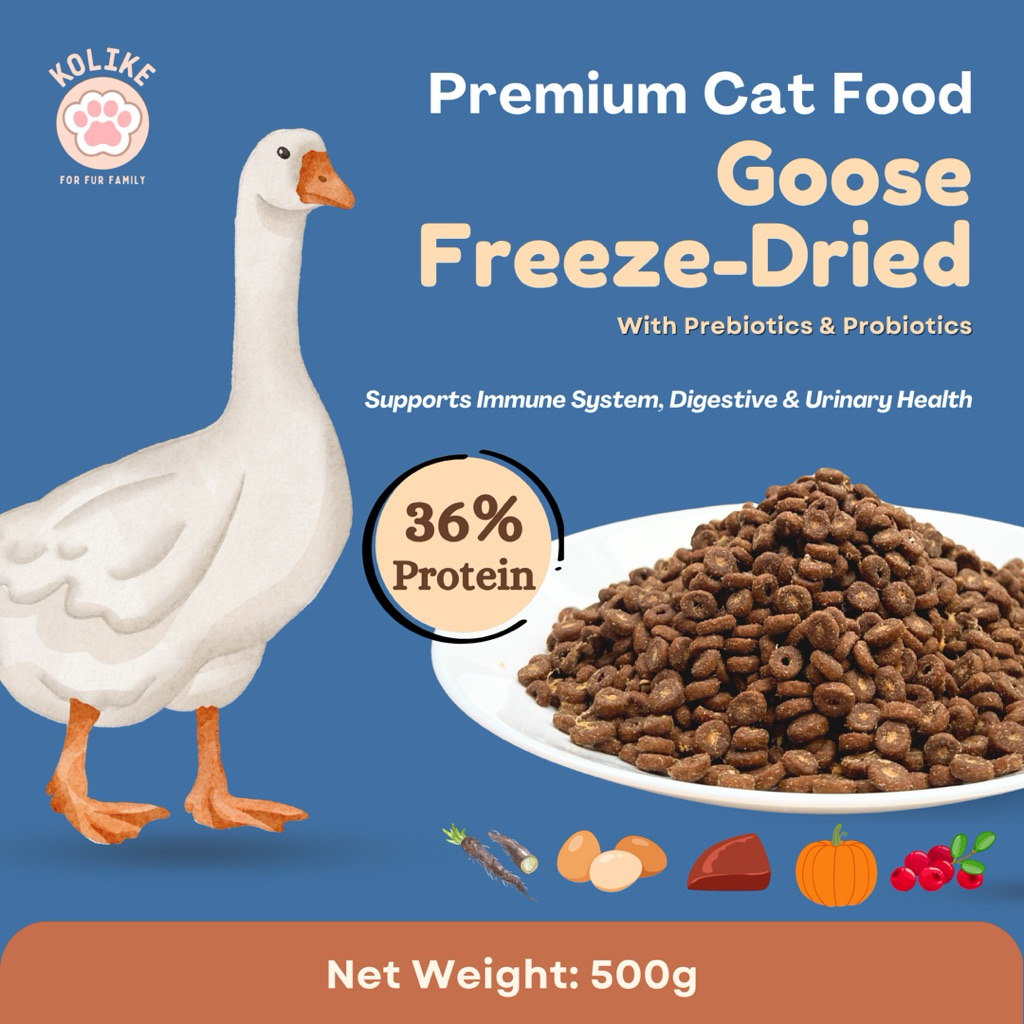 Jual KOLIKE Goose Freeze Dried Makanan Kering Kucing Super Premium ...