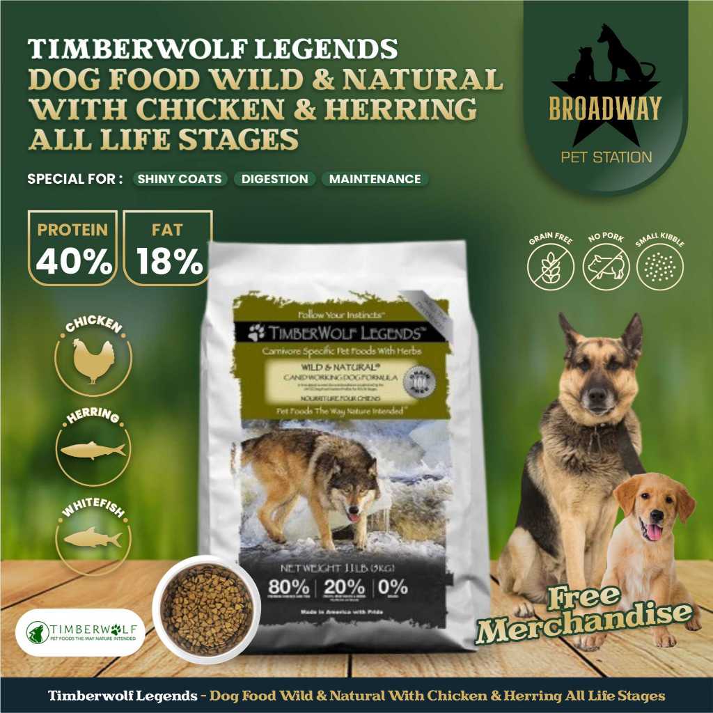 Jual Timberwolf Legends Dog Food Wild & Natural With Chicken & Herring ...