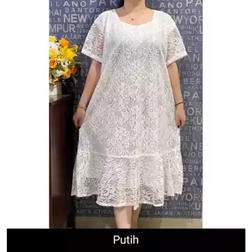 Dress Brukat Lace Kecil Jumbo Adem Ld 94 120 Cm
