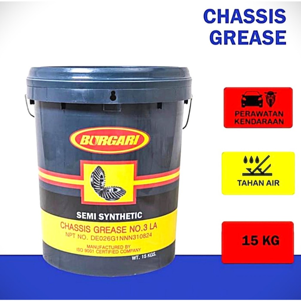 Jual BURGARI CHASIS 3 LA NLGI-3 PAIL 15KG Grease/Gemuk BURGARI CHASSIS ...