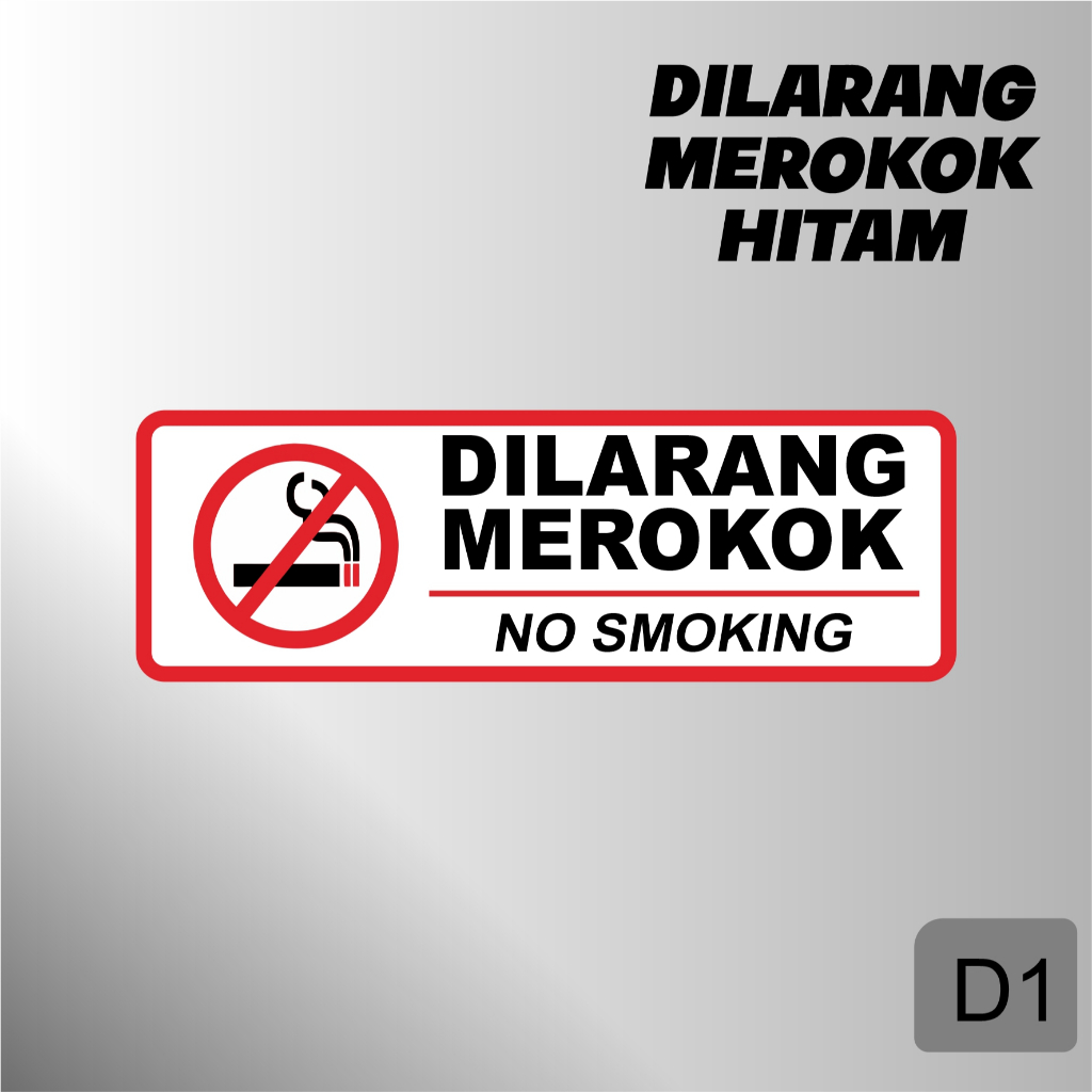 Jual Sticker Dilarang Merokok / Stiker Dilarang Merokok / Sticker No ...
