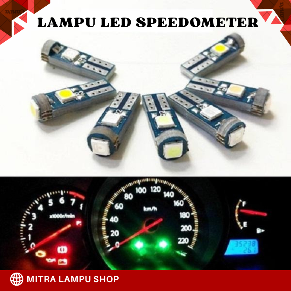 Jual Lampu Led speedometer indikator T5 3 MATA | Lampu Speedometer ...