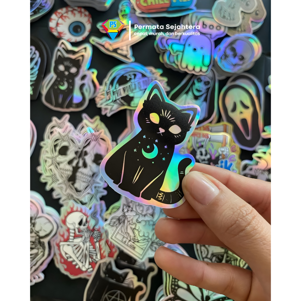 Jual Cetak Sticker Silver/Hologram A3+ / Stiker Rainbow A3+/ Lebel ...