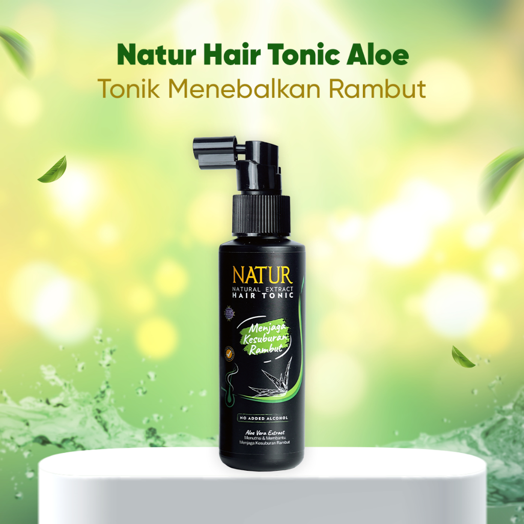 Jual Natur Hair Tonic Aloe Vera 90 ml - Tonik Menebalkan rambut ...