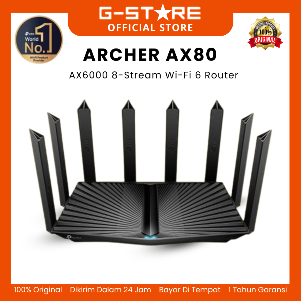 Jual Tp-link Archer AX80 AX6000 8-Stream WiFi 6 Router with 2.5G Port ...