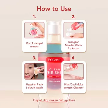 Forebie Clean The Skin Micellar Water Infused With Blue Tansy Pembersih Wajah Lembut Menenangkan