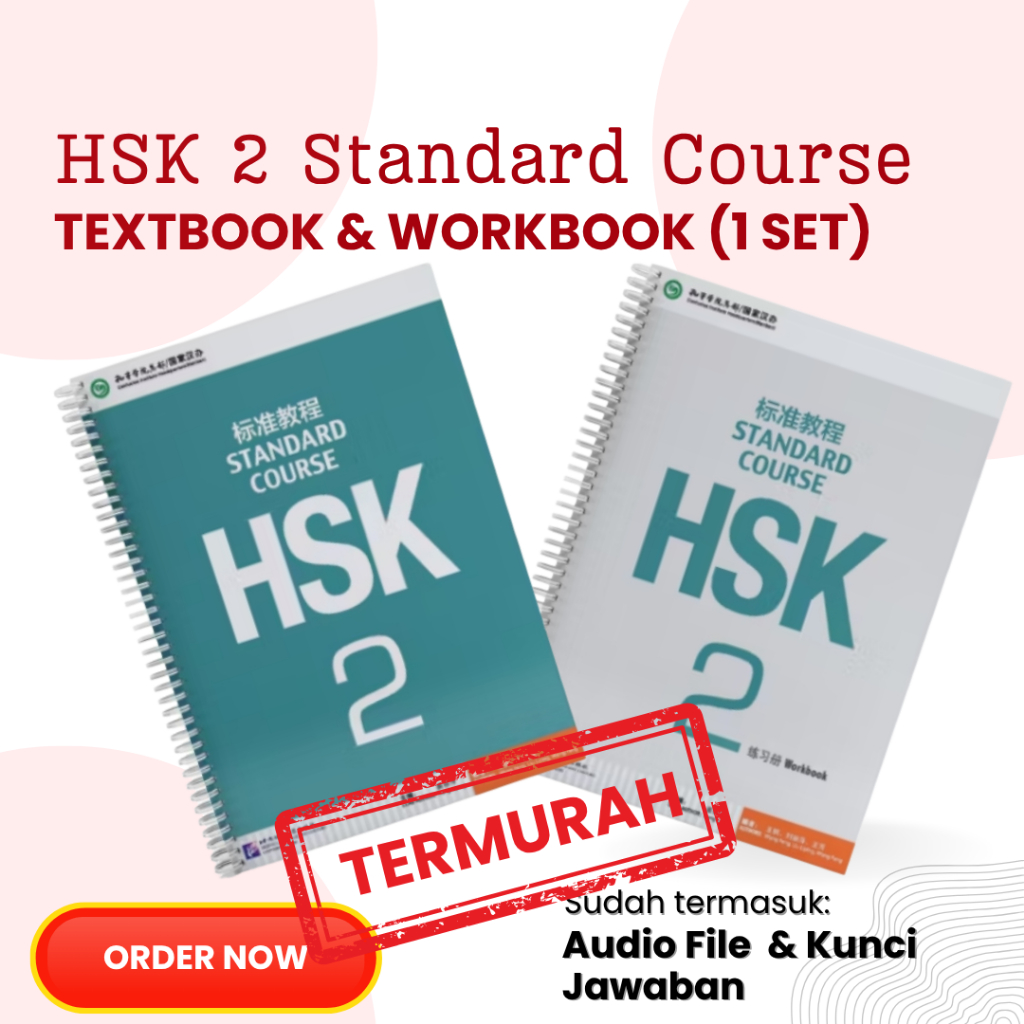 Jual Buku HSK 2 Standard Course Textbook dan Workbook - Paket 1 set ...
