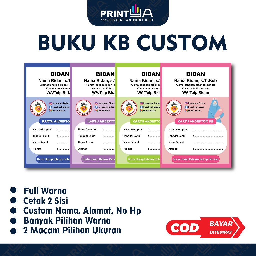 Jual Kartu KB/Buku KB Custom/Kartu Bidan/Kartu KB Custom | Shopee Indonesia
