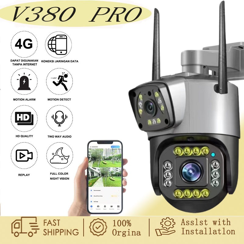 Jual CCTV V380 Pro Dual Lens Outdoor HD 1080p Remote Surveillance ...