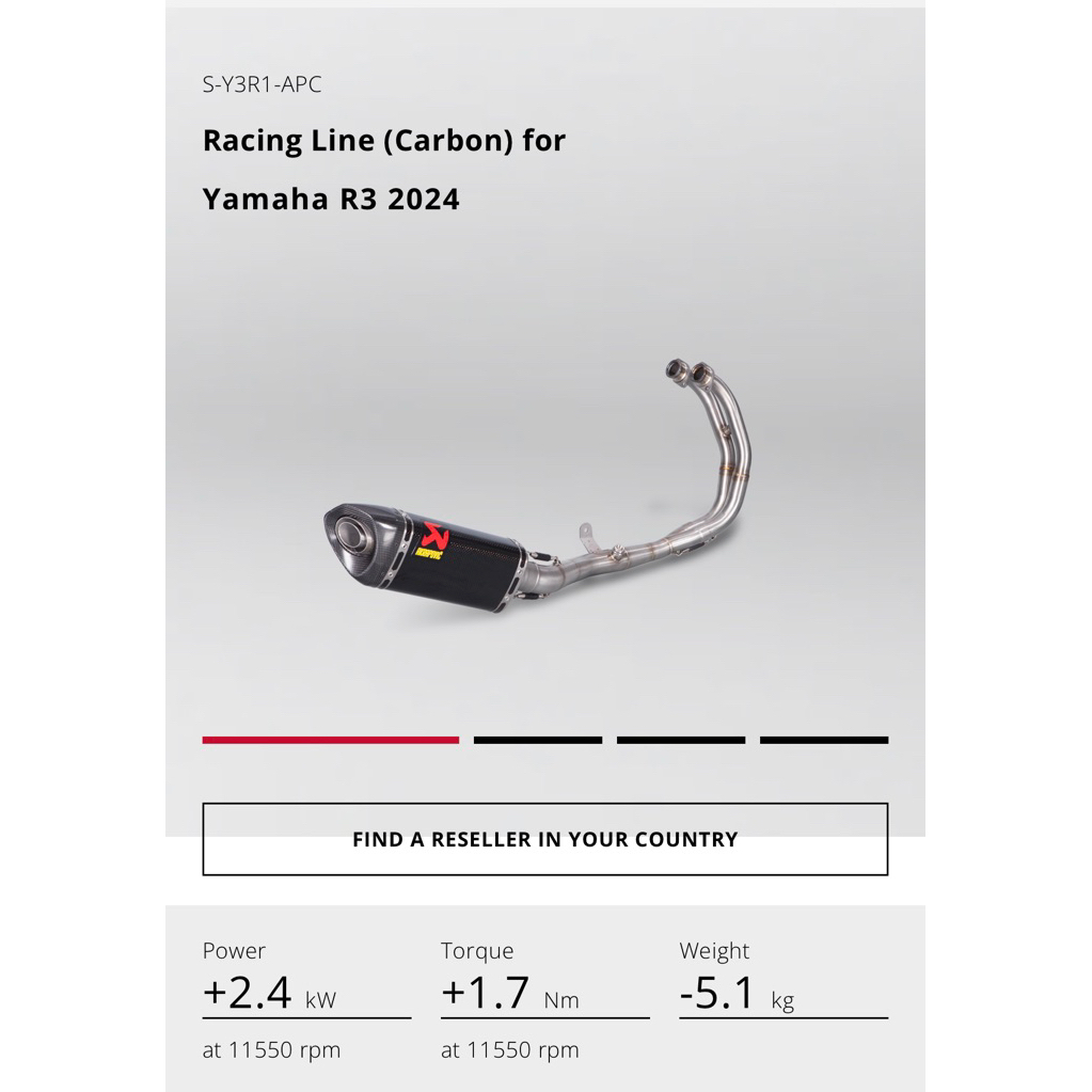Jual KNALPOT FULLSYSTEM AKRAPOVIC RACING LINE CARBON YAMAHA R25 S-Y3R1 ...