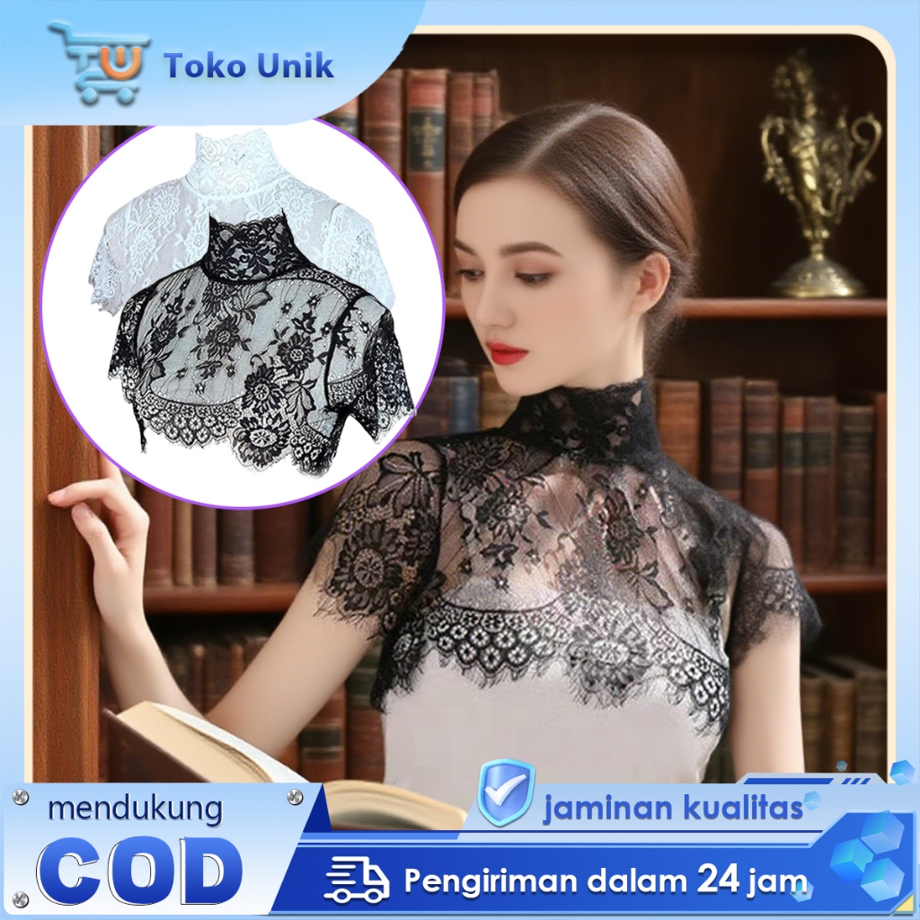 Jual Kerah Baju Wanita Bordir Renda Fake Collar Kerah Renda Palsu Kerah ...