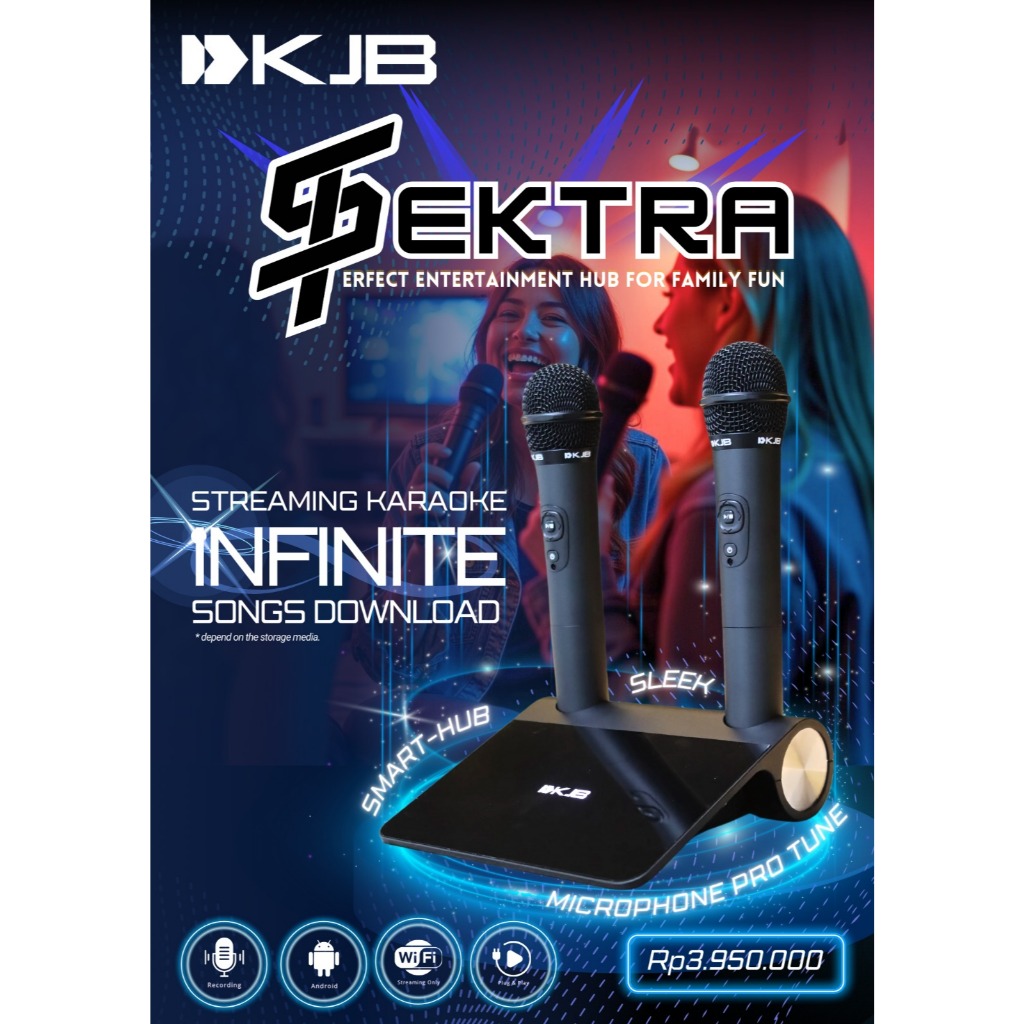 Jual Karaoke Player KJB SPEKTRA Streaming with Microphone Wireless ...