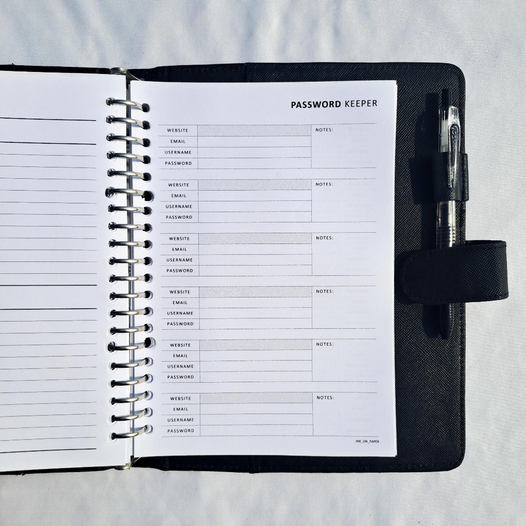 Jual A5 - Password Tracker, Password Keeper, [HANYA KERTAS] by INK_ON ...