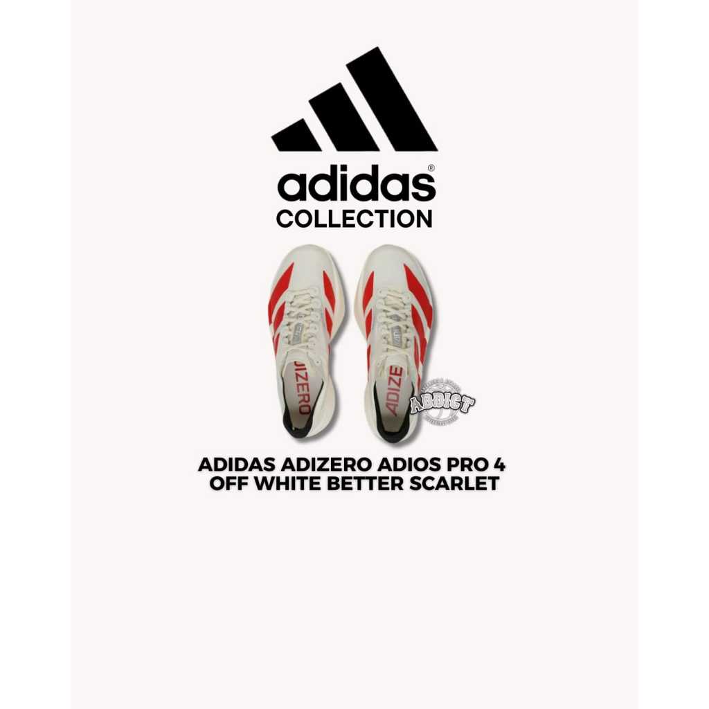 Jual Running Adds Adizero Adios Pro 4 - Off White/Better Scarlet/Core ...