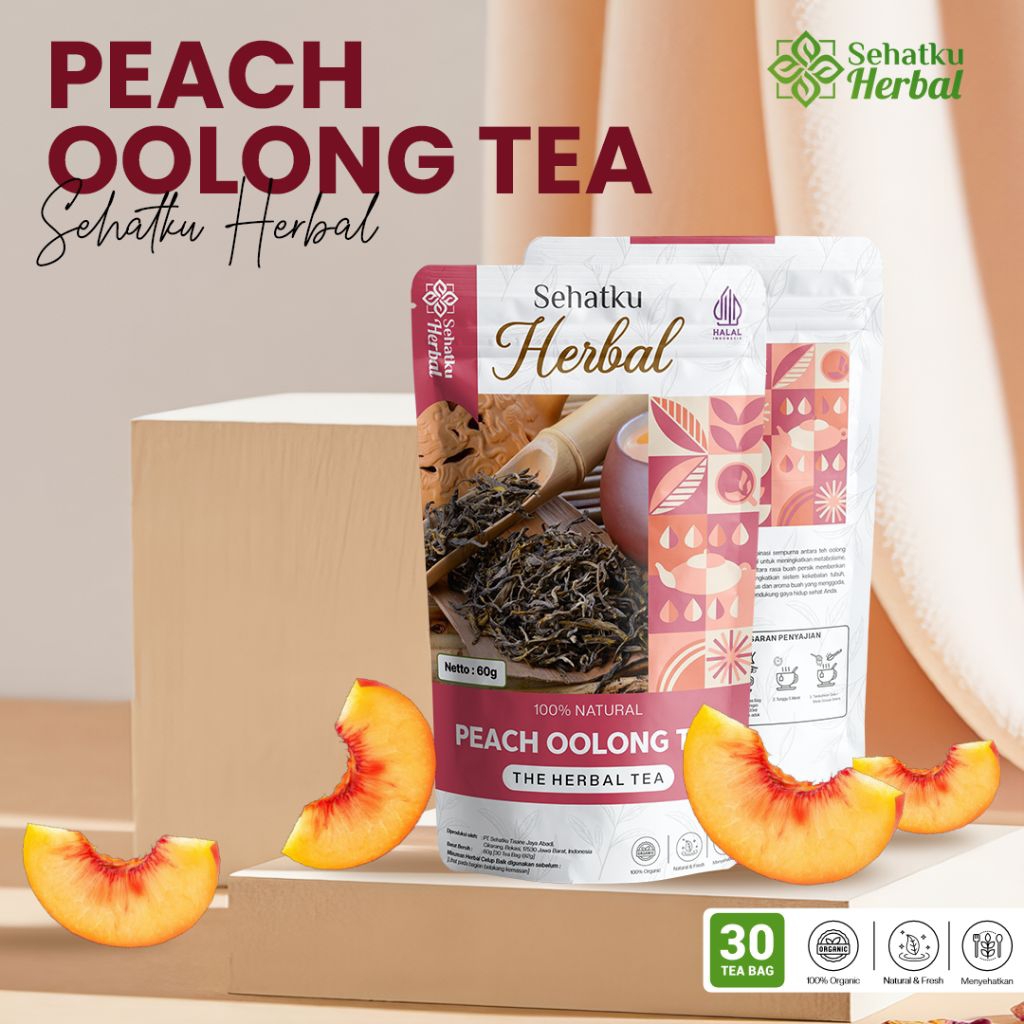 Jual Sehatku Herbal Peach Oolong Tea | Teh Oolong Teh Olong isi 30 Tea ...