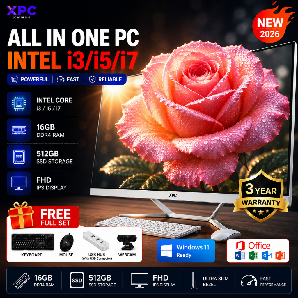 XPC -Garansi dua tahun- PC All-In-One Desktop Intel Core SSD Prosesor Intel Core, i7/i5/i3 Keyboard dan mouse gratis Komputer Kantor