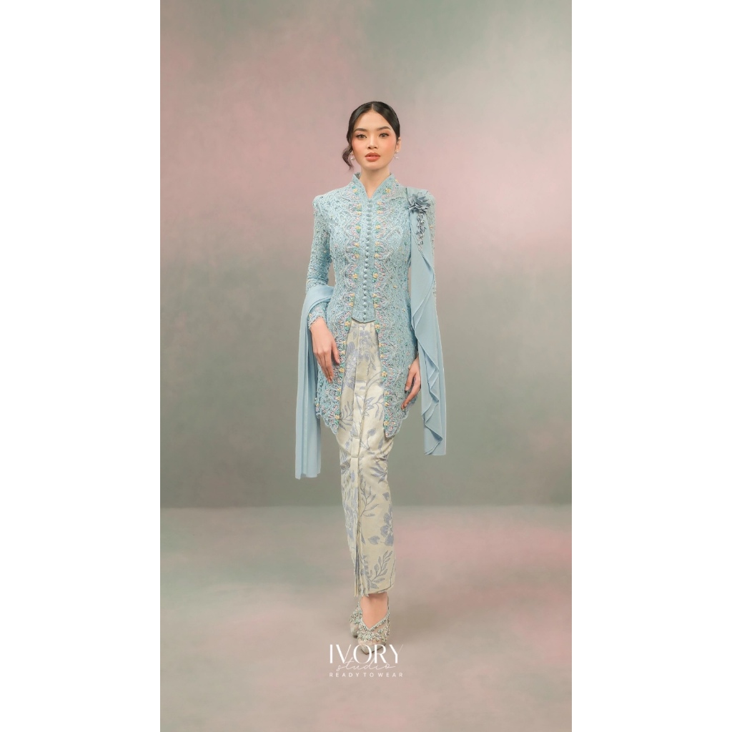Jual Letters of Her | Shima Swara Kebaya in Ice Blue | Shopee Indonesia