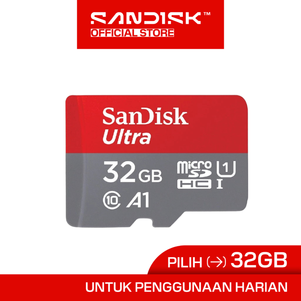 SANDISK microSDHC Ultra A1 32GB UHS-I (Up to 120MB/s)