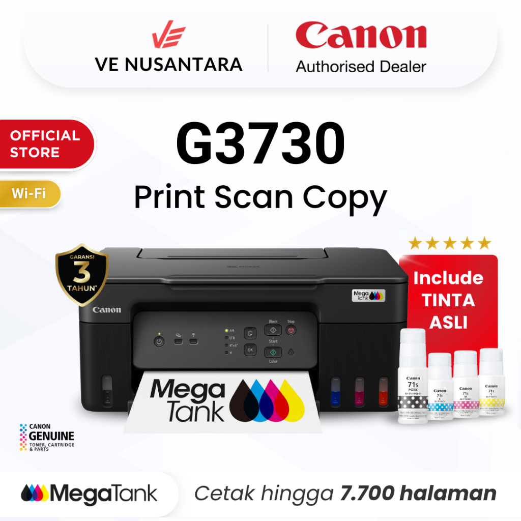 Jual Canon MegaTank G3730 Printer - WiFi All In One Print Scan Copy ...